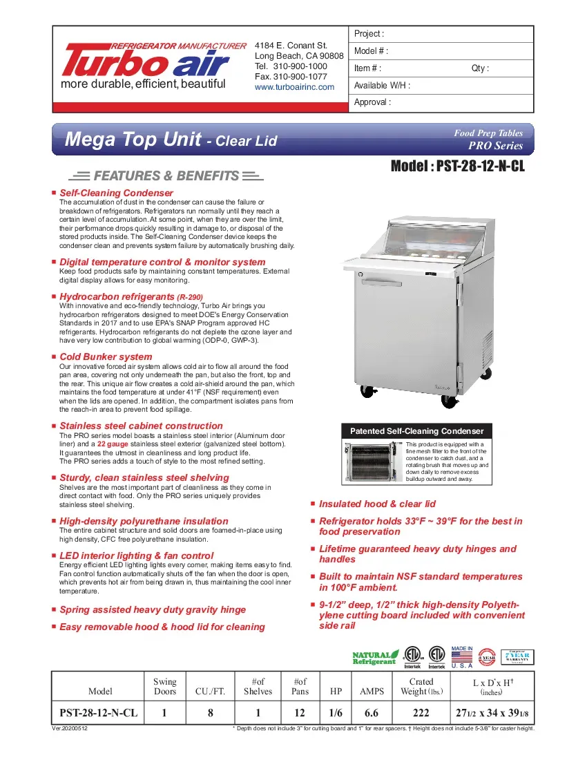turbo-air-pst-28-12-n-cl-prep-tables-27-5-w-specsheet-260726m1z71s.pdf