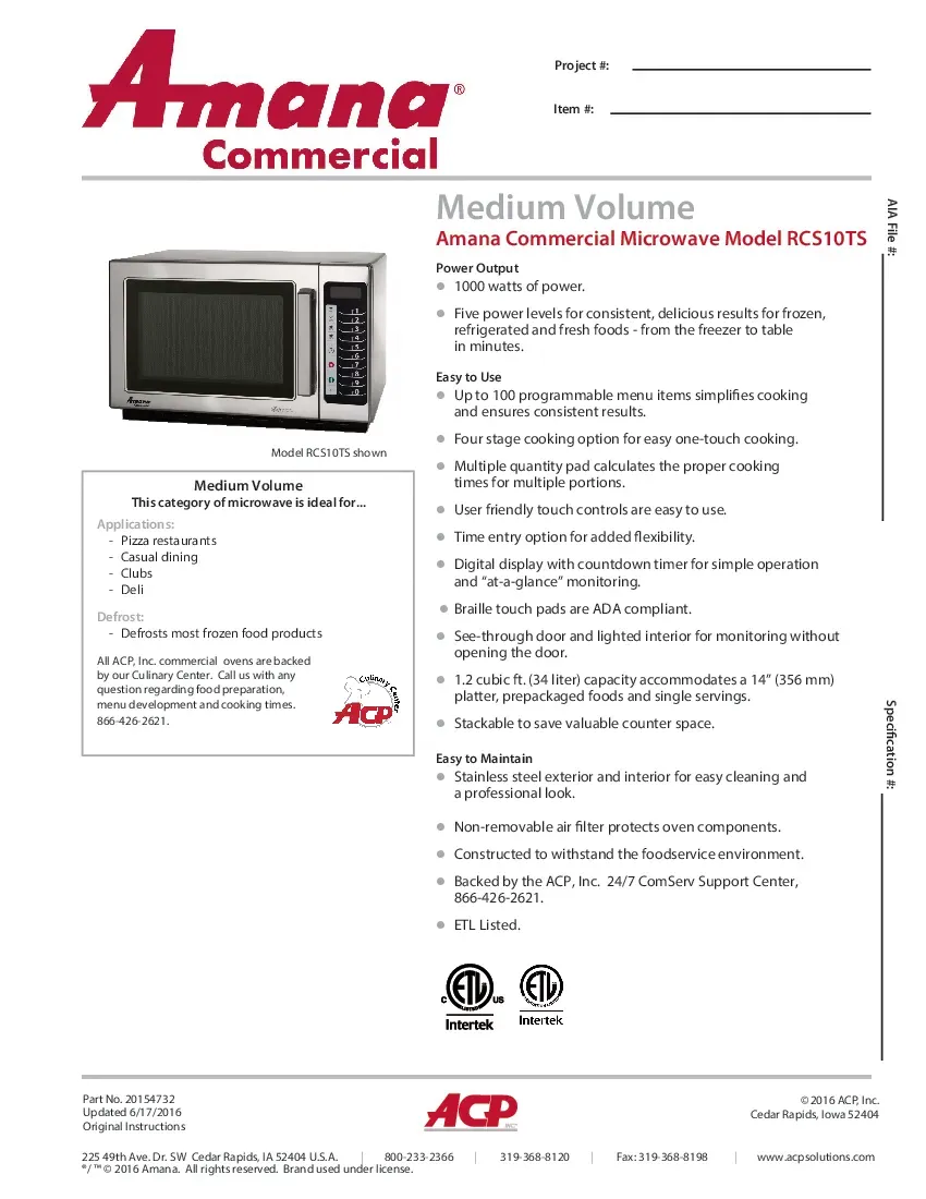 acp-amana-commercial-rcs10ts-microwave-oven-120v-1000-watts-specsheet-260719m3twk5.pdf