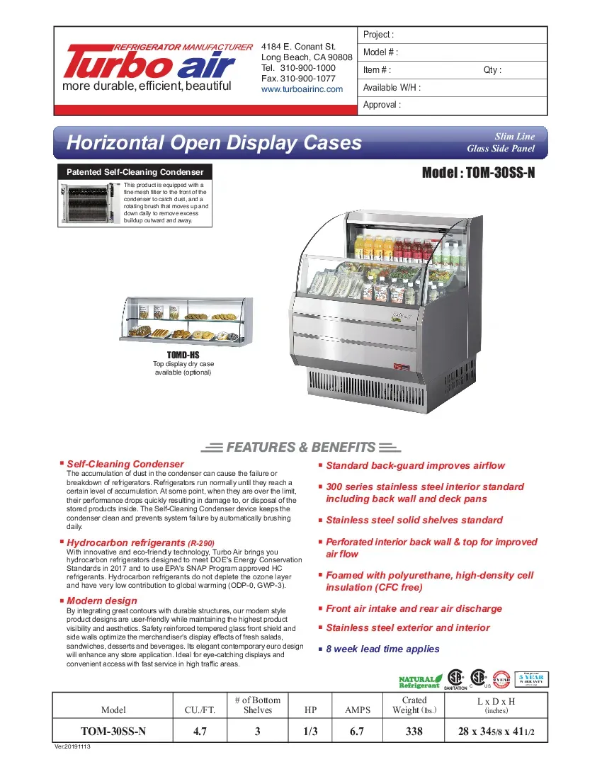 turbo-air-tom-30ss-n-display-cases-115v-specsheet-260719pp76ul.pdf