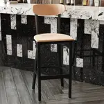 Flash Furniture 2-XU-DG6V6B-NAT-GG, Restaurant Barstools