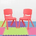 Flash Furniture 2-YU-YCX-001-RED-GG, Stack Chairs
