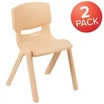 Flash Furniture 2-YU-YCX-004-NAT-GG, Stack Chairs