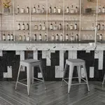 Flash Furniture 4-ET-31320-24-SV-R-PL2G-GG, Restaurant Barstools