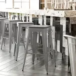 Flash Furniture 4-ET-31320-30-SV-R-PL2G-GG, Restaurant Barstools