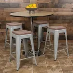 Flash Furniture 4-ET-31320W-24-SV-R-GG, Restaurant Barstools