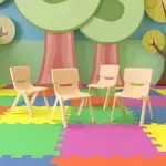 Flash Furniture 4-YU-YCX4-001-NAT-GG, Stack Chairs