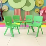 Flash Furniture 4-YU-YCX4-004-GREEN-GG, Stack Chairs