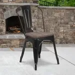 Flash Furniture CH-31230-BK-WD-GG, Restaurant Chairs