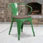 Flash Furniture CH-31270-GN-WD-GG, Restaurant Chairs