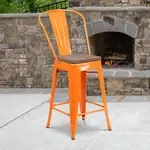 Flash Furniture CH-31320-24GB-OR-WD-GG, Restaurant Barstools