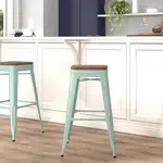 Flash Furniture ET-BT3503-30-MINT-WD-GG, Restaurant Barstools