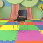 Flash Furniture RUT-16-BK-CHR-GG, Stack Chairs