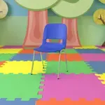 Flash Furniture RUT-16-NVY-CHR-GG, Stack Chairs