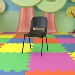 Flash Furniture RUT-16-PDR-BLACK-GG, Stack Chairs