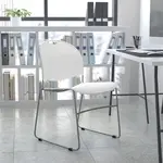 Flash Furniture RUT-188-WH-GG, Stack Chairs
