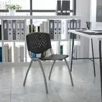 Flash Furniture RUT-F01A-BK-GG, Stack Chairs