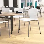 Flash Furniture , RUT-NC618-WH-GG, Stack Chairs