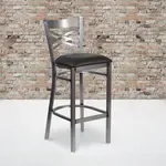 Flash Furniture XU-6F8B-CLR-BAR-BLKV-GG, Restaurant Barstools