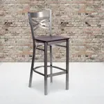 Flash Furniture XU-6F8B-CLR-BAR-MAHW-GG, Restaurant Barstools