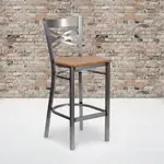Flash Furniture XU-6F8B-CLR-BAR-NATW-GG, Restaurant Barstools