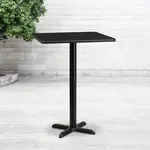 Flash Furniture XU-BLKTB-2424-T2222B-GG, Restaurant Tables