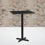 Flash Furniture XU-BLKTB-3030-T2222B-GG, Restaurant Tables