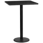Flash Furniture XU-BLKTB-3030-TR18B-GG, Restaurant Tables