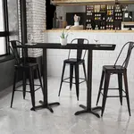 Flash Furniture XU-BLKTB-3060-T2222B-GG, Restaurant Tables