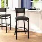Flash Furniture XU-DG-60116-GRD-BAR-BLKV-GG, Restaurant Barstools