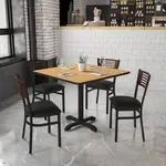 Flash Furniture XU-DG-6G5B-WAL-BLKV-GG, Restaurant Chairs