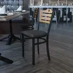 Flash Furniture XU-DG-6G7B-SLAT-BLKV-GG, Restaurant Chairs