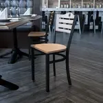 Flash Furniture XU-DG-6G7B-SLAT-NATW-GG, Restaurant Chairs