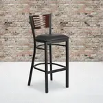Flash Furniture XU-DG-6H1B-WAL-BAR-BLKV-GG, Restaurant Barstools