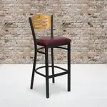 Flash Furniture XU-DG-6H3B-SLAT-BAR-BURV-GG, Restaurant Barstools