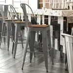 Flash Furniture XU-DG-TP001B-30-PL1T-GG, Restaurant Barstools
