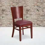Flash Furniture XU-DG-W0094B-MAH-BURV-GG, Restaurant Chairs
