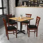 Flash Furniture XU-DGW0005LAD-MAH-BLKV-GG, Restaurant Chairs