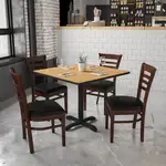 Flash Furniture XU-DGW0005LAD-WAL-BLKV-GG, Restaurant Chairs