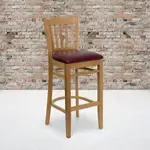 Flash Furniture XU-DGW0008BARVRT-NAT-BURV-GG, Restaurant Barstools