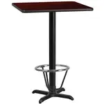 Flash Furniture XU-MAHTB-2424-T2222B-3CFR-GG, Restaurant Tables