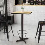 Flash Furniture XU-NATTB-2424-T2222B-3CFR-GG, Restaurant Tables