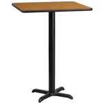 Flash Furniture XU-NATTB-2424-T2222B-GG, Restaurant Tables