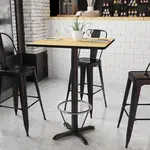 Flash Furniture XU-NATTB-3030-T2222B-3CFR-GG, Restaurant Tables