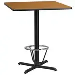 Flash Furniture XU-NATTB-3636-T3030B-3CFR-GG, Restaurant Tables