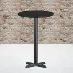 Flash Furniture XU-RD-24-BLKTB-T2222B-GG, Restaurant Tables