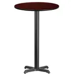 Flash Furniture XU-RD-24-MAHTB-T2222B-GG, Restaurant Tables