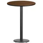 Flash Furniture XU-RD-30-WALTB-TR18B-GG, Restaurant Tables