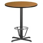 Flash Furniture XU-RD-36-NATTB-T3030B-3CFR-GG, Restaurant Tables