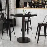 Flash Furniture XU-RD-42-BLKTB-TR24B-GG, Restaurant Tables