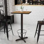 Flash Furniture XU-WALTB-2424-T2222B-3CFR-GG, Restaurant Tables